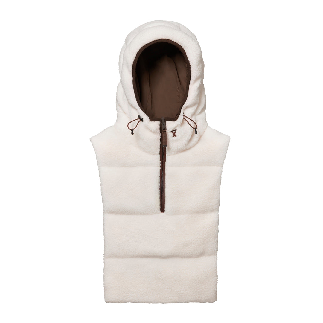 Capuche doudoune Fudoon sherpa réversible chocolat | Capuche de pluie