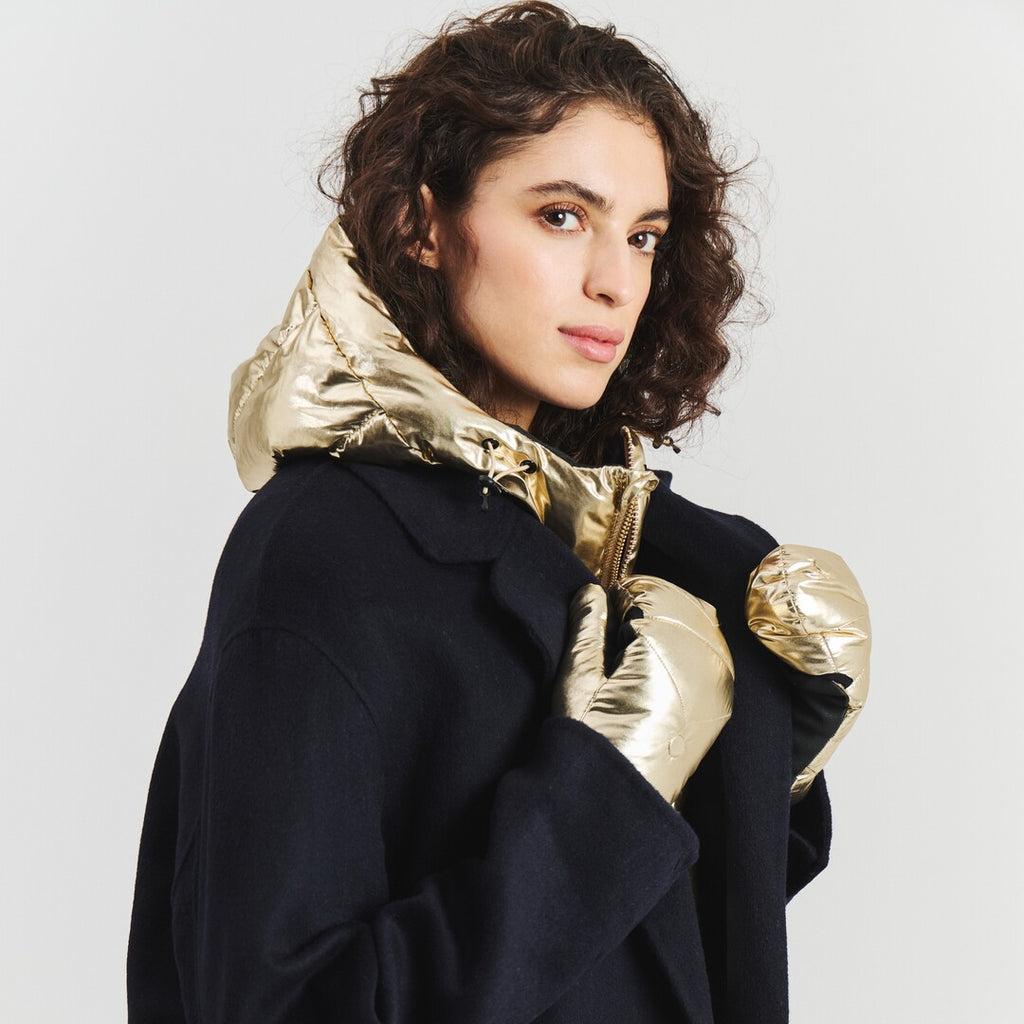 Duo capuche Fudoon dorée et moufles