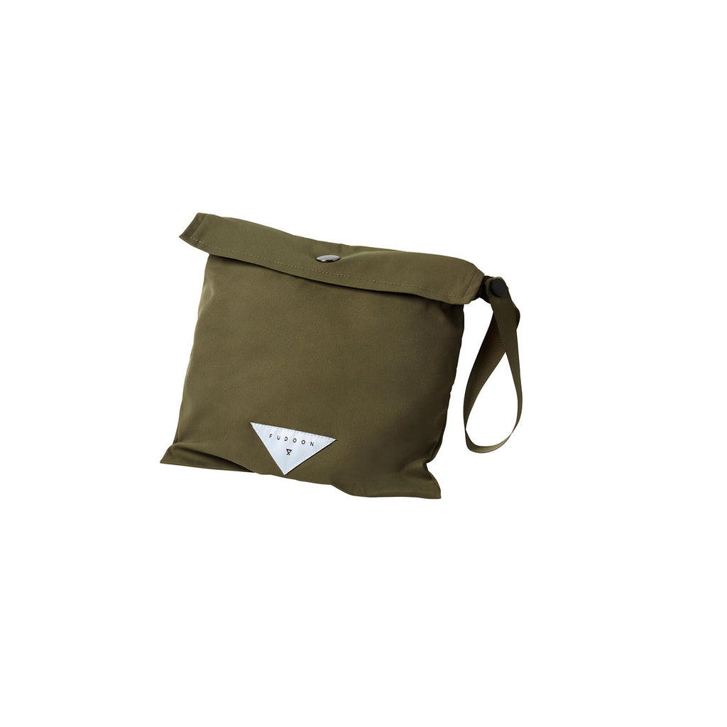 Removable khaki Fudini rain hood