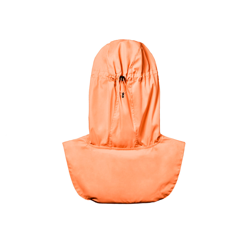 Capuche de pluie Fudini orange amovible