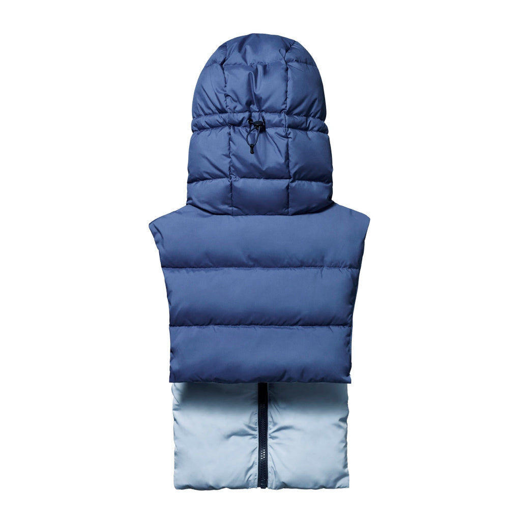 Capuche Fudoon bleu bleu brillant sans manches