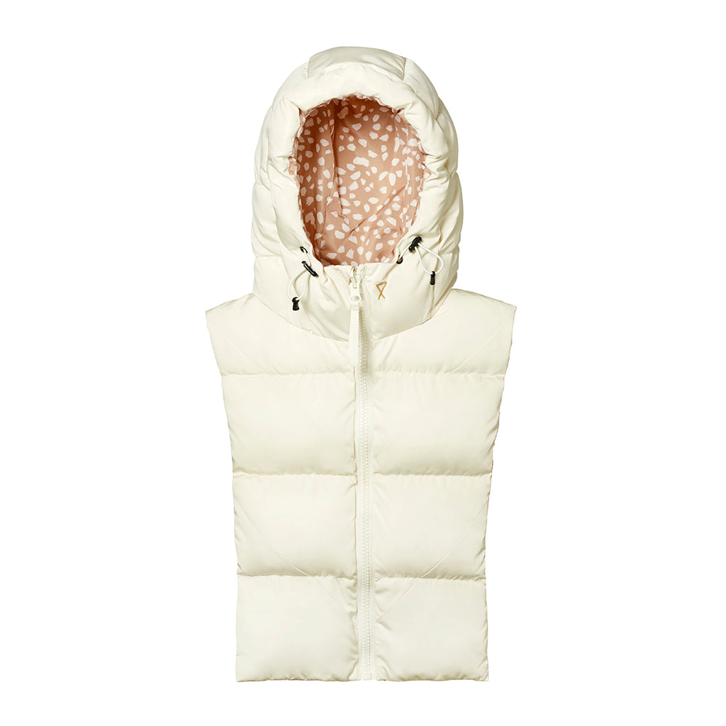 Capuche Fudoon crème beige léopard pluie