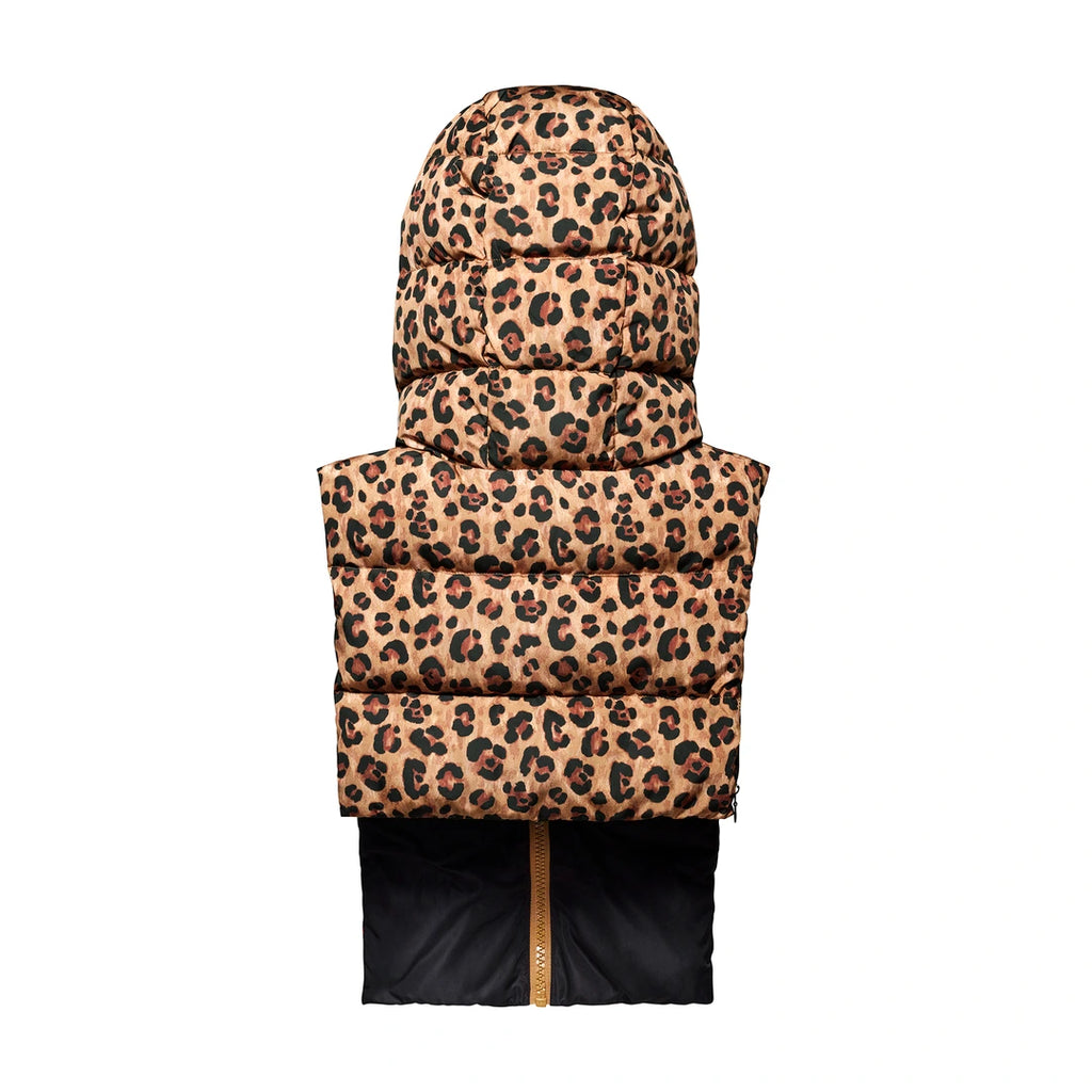 Removable Fudoon leopard and black pull-on hood