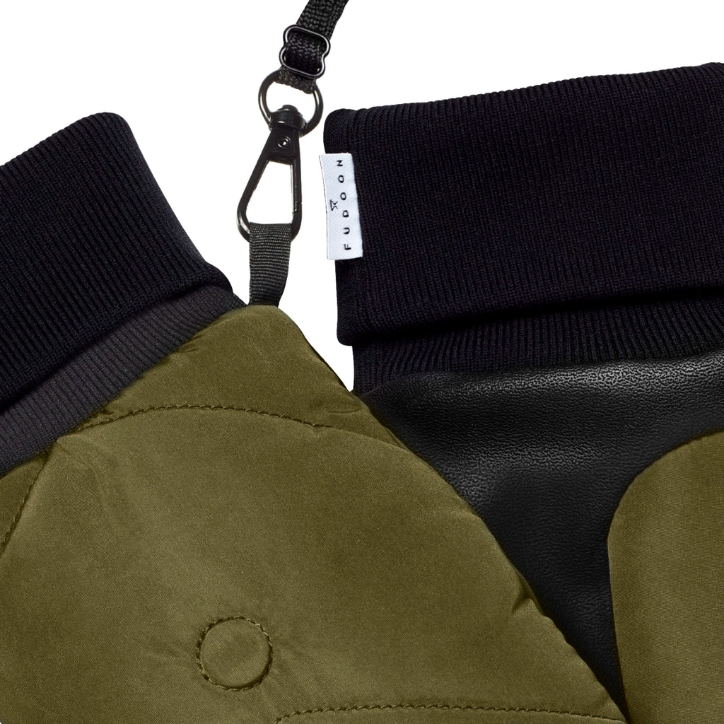 Moufles convertibles mitaines kaki Fudoon attachables