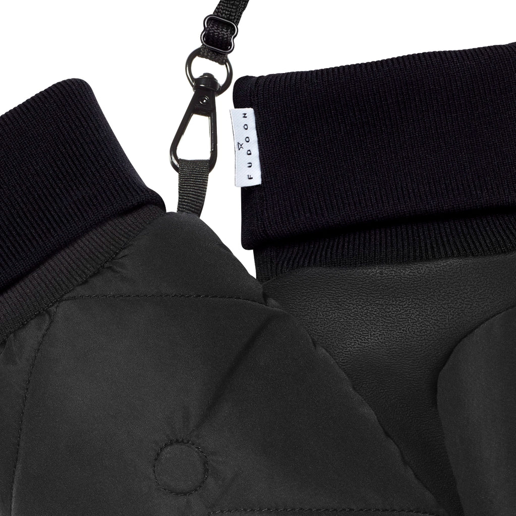 Moufles convertibles mitaines noir pratique Fudoon