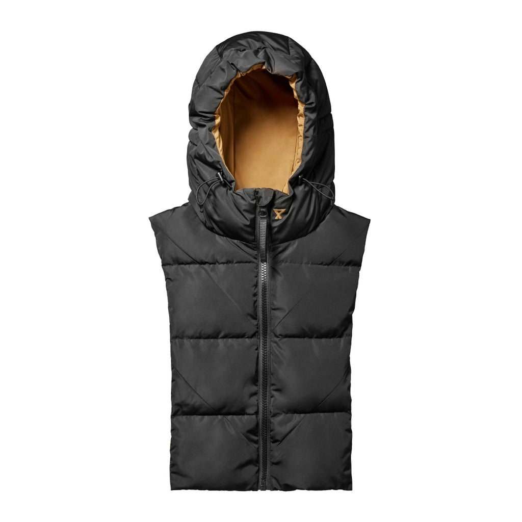 Capuche de pluie amovible Fudoon noir camel