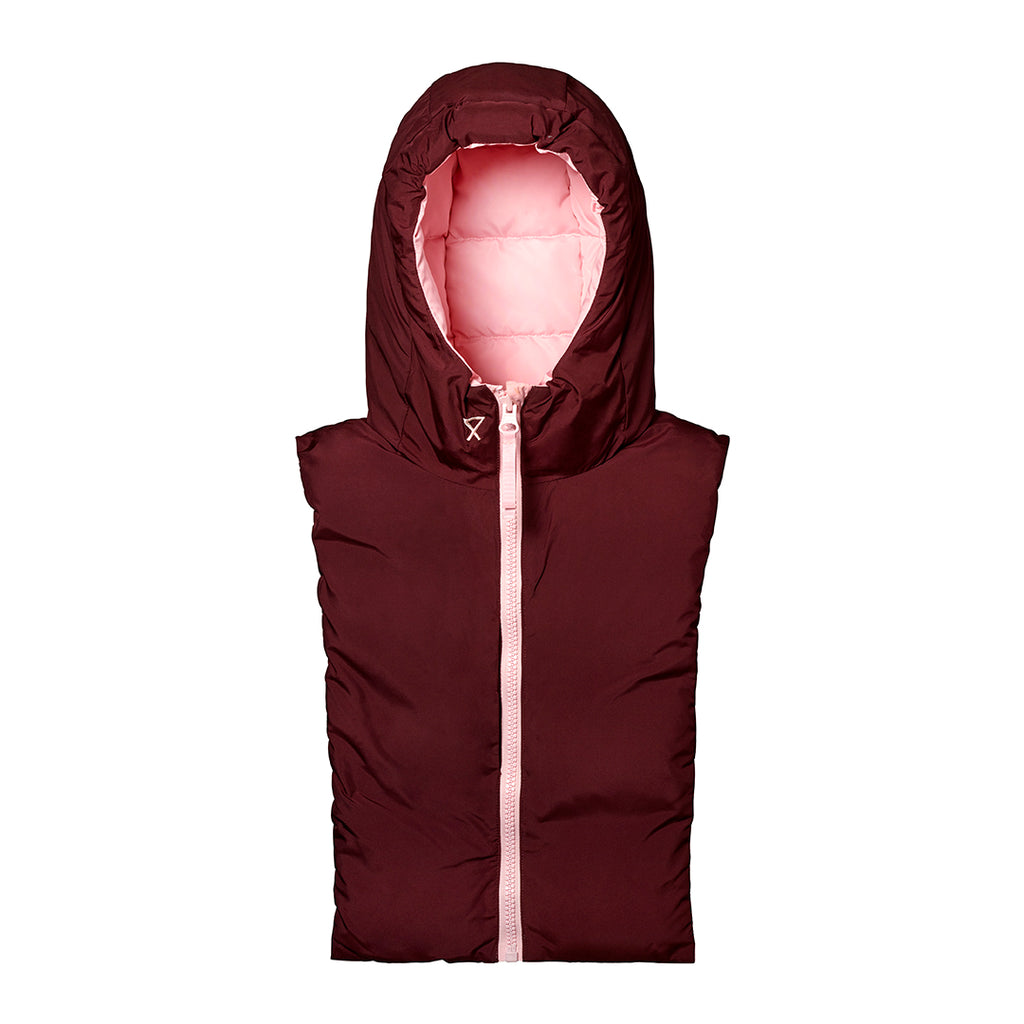 Capuche Fudoon rose bordeaux doudoune