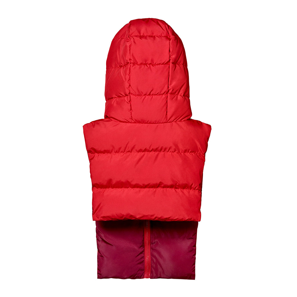 Capuche Fudoon rouge bordeaux amovible