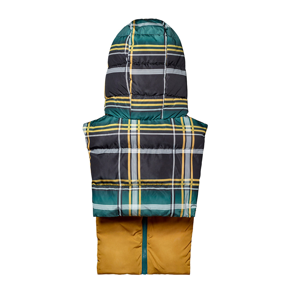 Capuche Fudoon vert tartan chaude