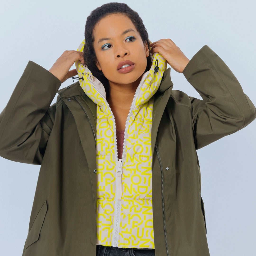 Doudoune jaune discount fluo