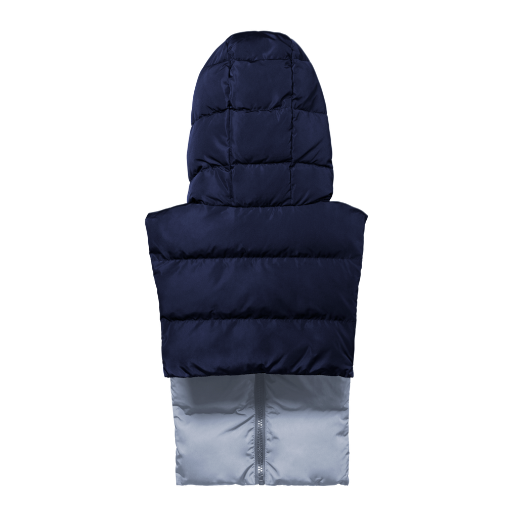 Capuche Fudoon bleu bleu brillant sans manches