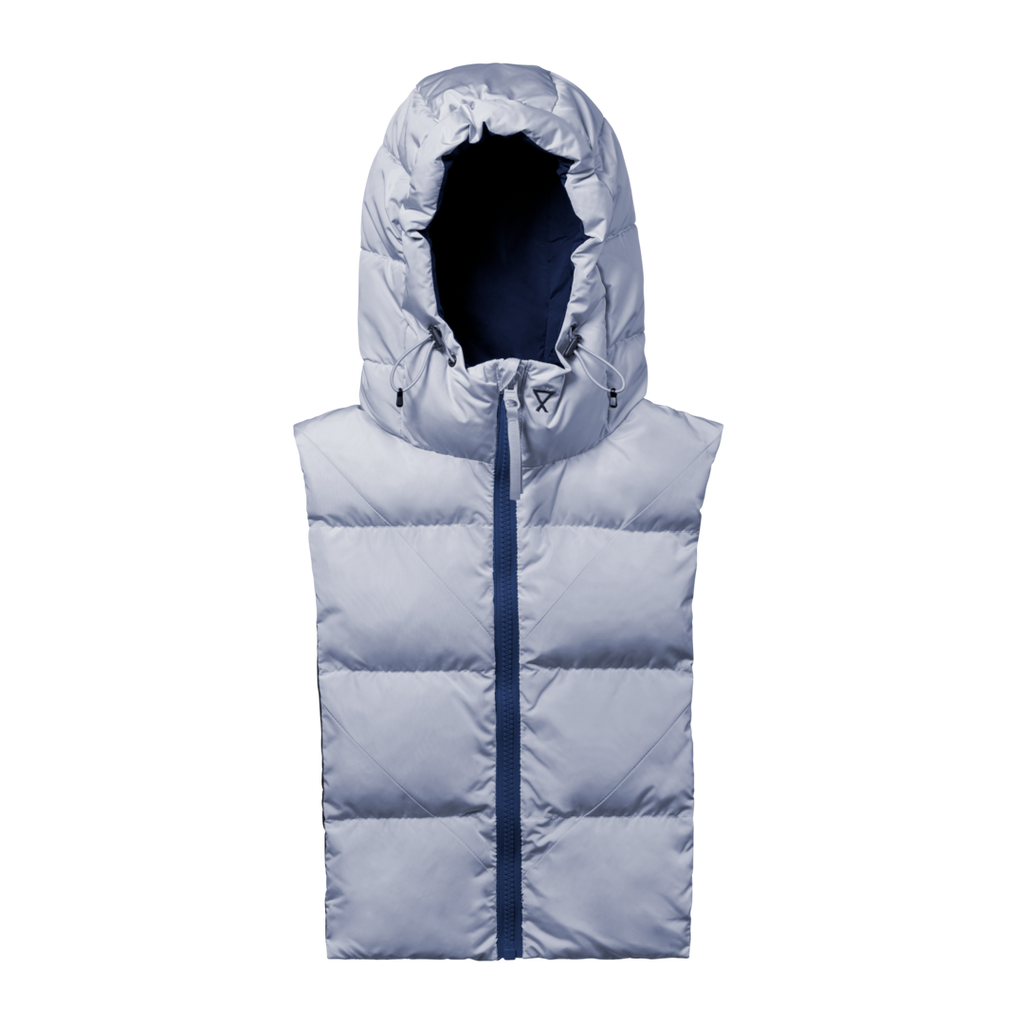 Capuche Fudoon bleu bleu brillant réversible