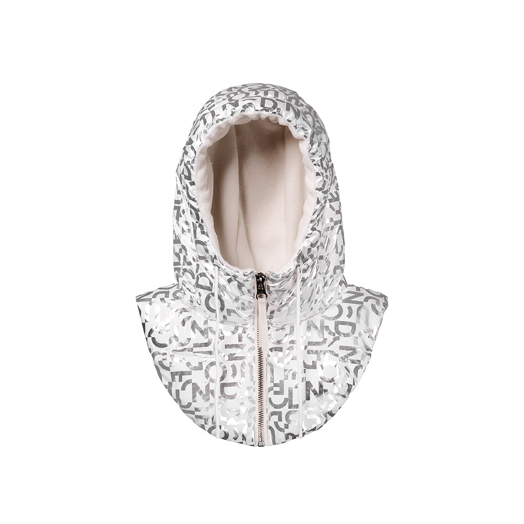 Capuche amovible Fudoonita argent blanc