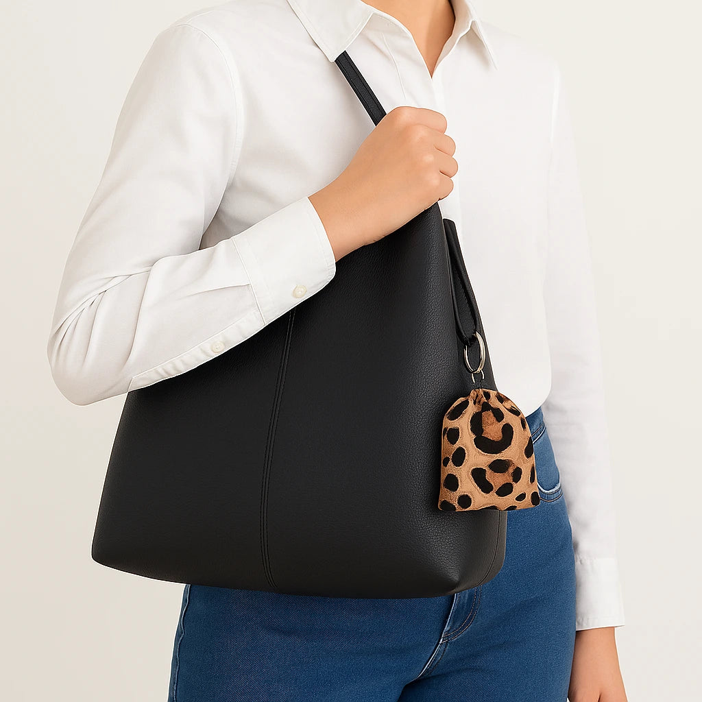 Nanobag keyring bag Fudoon leopard bag carrier