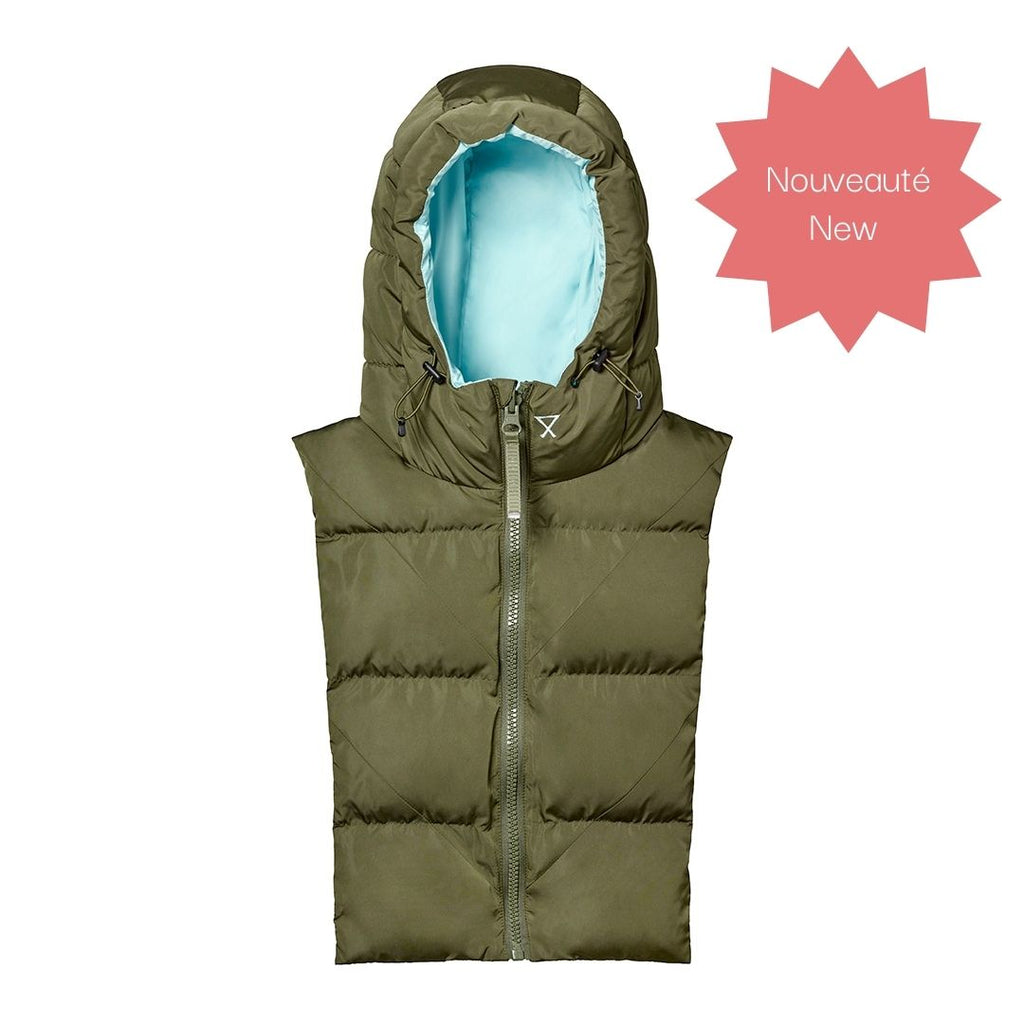 Capuche Fudoon kaki aqua pluie